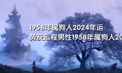 1958年属狗人2024年运势及运程男性1958年属狗人2024年运势运程每月运程