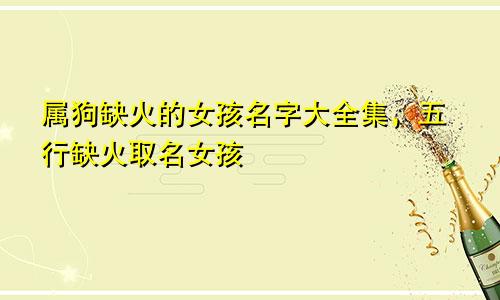 属狗缺火的女孩名字大全集，五行缺火取名女孩