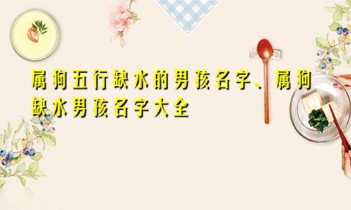 属狗五行缺水的男孩名字、属狗缺水男孩名字大全