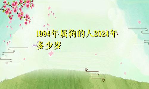 1994年属狗的人2024年多少岁