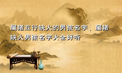 属猪五行缺火的男孩名字、属猪缺火男孩名字大全好听