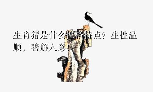 生肖猪是什么性格特点？生性温顺，善解人意！