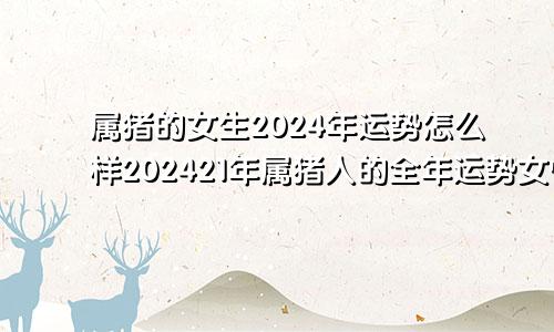 属猪的女生2024年运势怎么样202421年属猪人的全年运势女性