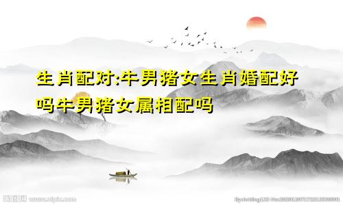 生肖配对:牛男猪女生肖婚配好吗牛男猪女属相配吗