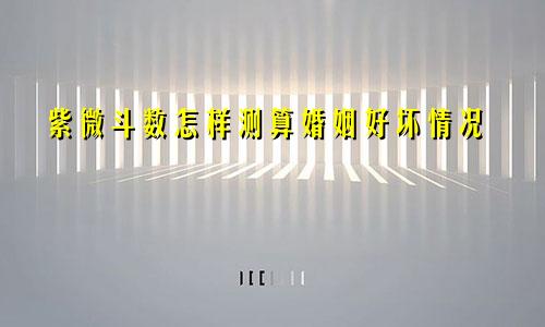 紫微斗数怎样测算婚姻好坏情况