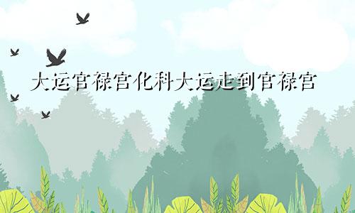 大运官禄宫化科大运走到官禄宫