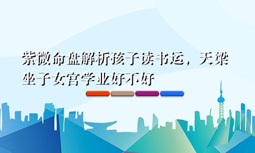 紫微命盘解析孩子读书运,天梁坐子女宫学业好不好
