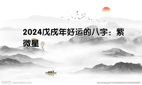 2024戊戌年好运的八字：紫微星