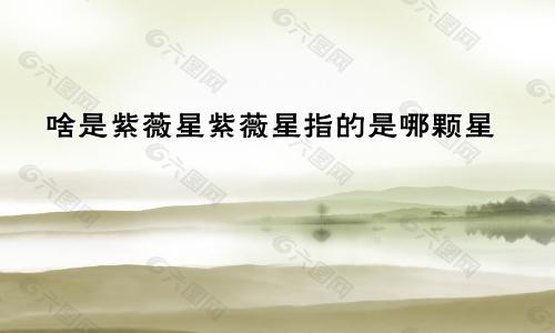 啥是紫薇星紫薇星指的是哪颗星