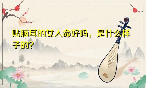 贴脑耳的女人命好吗，是什么样子的？