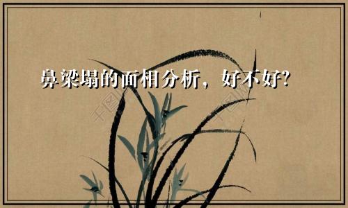 鼻梁塌的面相分析，好不好？