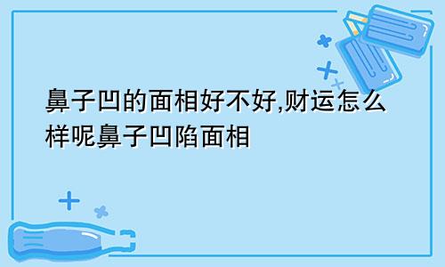 鼻子凹的面相好不好,财运怎么样呢鼻子凹陷面相