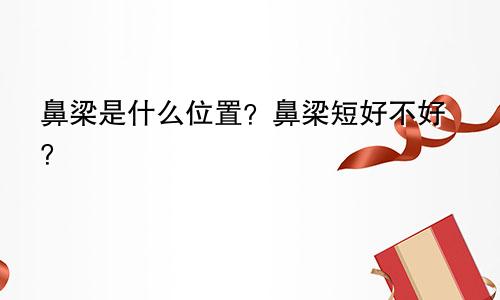 鼻梁是什么位置？鼻梁短好不好？