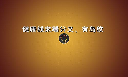 健康线末端分叉、有岛纹