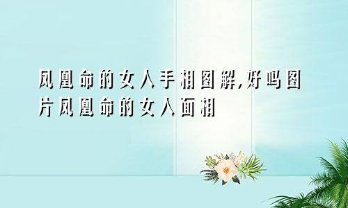 凤凰命的女人手相图解,好吗图片凤凰命的女人面相