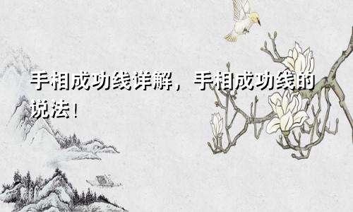 手相成功线详解，手相成功线的说法！