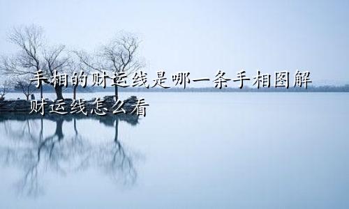 手相的财运线是哪一条手相图解财运线怎么看