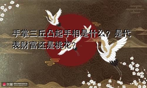 手掌三丘凸起手相是什么？是代表财富还是桃花？