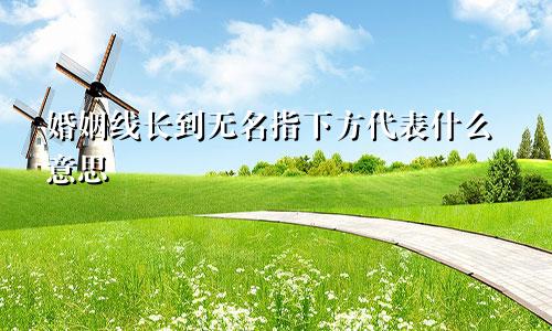 婚姻线长到无名指下方代表什么意思