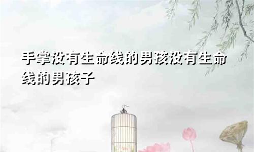 手掌没有生命线的男孩没有生命线的男孩子