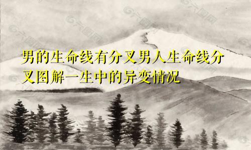 男的生命线有分叉男人生命线分叉图解一生中的异变情况