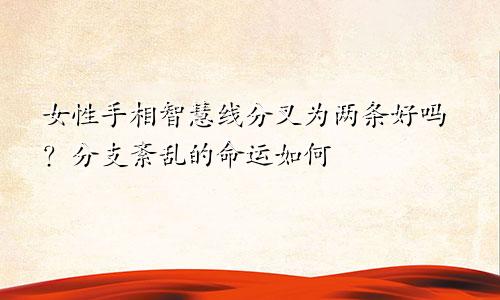 女性手相智慧线分叉为两条好吗？分支紊乱的命运如何