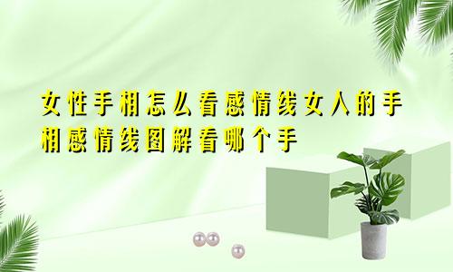 女性手相怎么看感情线女人的手相感情线图解看哪个手