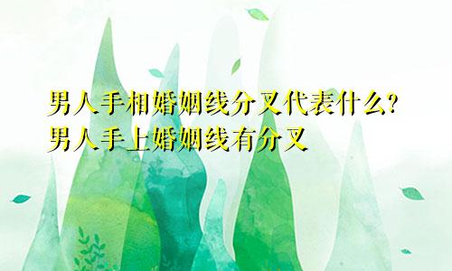 男人手相婚姻线分叉代表什么?男人手上婚姻线有分叉