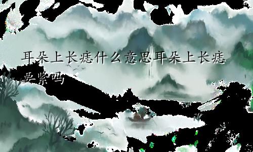 耳朵上长痣什么意思耳朵上长痣要紧吗