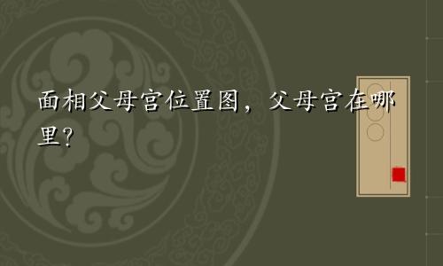 面相父母宫位置图,父母宫在哪里?