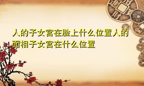 人的子女宫在脸上什么位置人的面相子女宫在什么位置