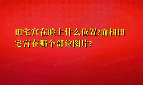 田宅宫在脸上什么位置?面相田宅宫在哪个部位图片?