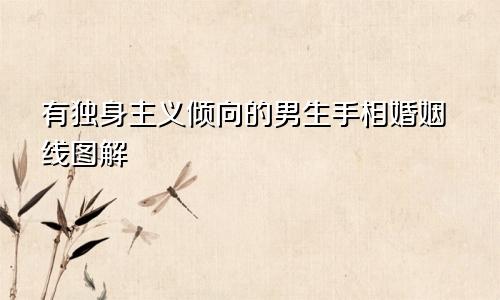 有独身主义倾向的男生手相婚姻线图解