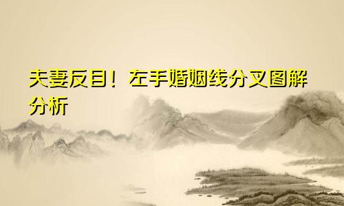夫妻反目!左手婚姻线分叉图解分析