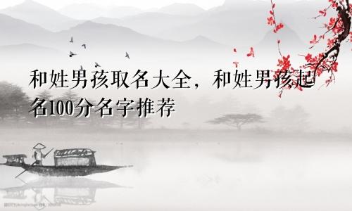 和姓男孩取名大全,和姓男孩起名100分名字推荐