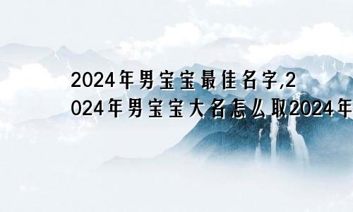2024年男宝宝最佳名字,2024年男宝宝大名怎么取2024年男宝宝最佳名字,2024年男宝宝大名是什么