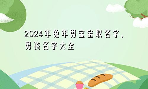 2024年兔年男宝宝取名字，男孩名字大全