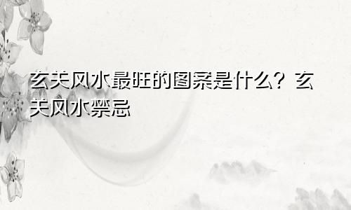 玄关风水最旺的图案是什么？玄关风水禁忌