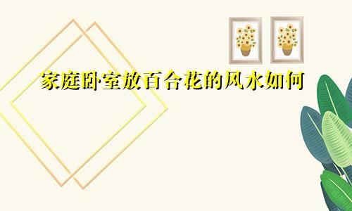家庭卧室放百合花的风水如何