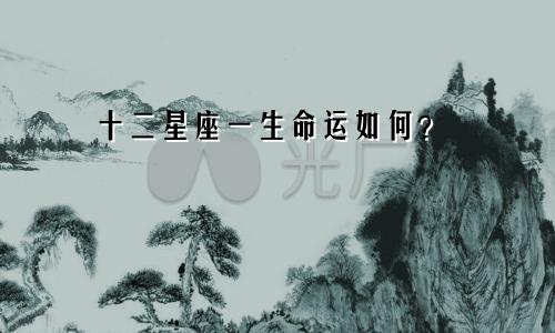 十二星座一生命运如何？