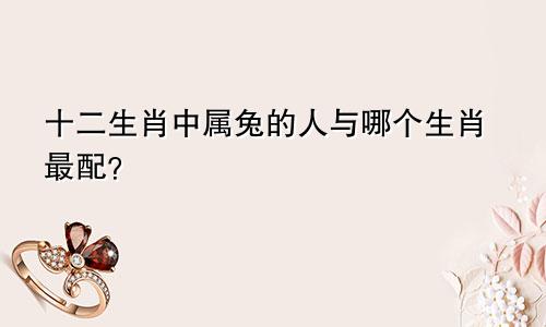 十二生肖中属兔的人与哪个生肖最配？