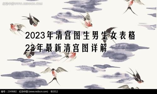 2023年清宫图生男生女表格23年最新清宫图详解