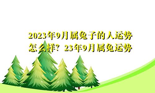 2023年9月属兔子的人运势怎么样？23年9月属兔运势