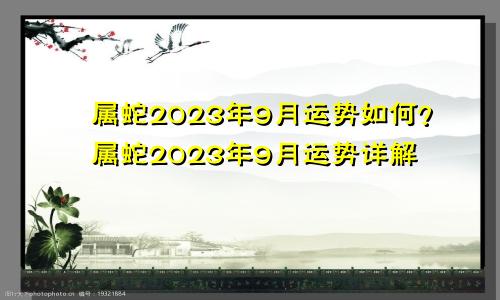 属蛇2023年9月运势如何？属蛇2023年9月运势详解