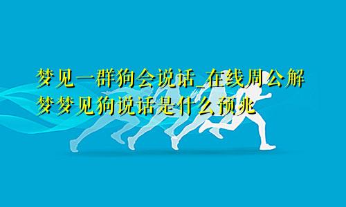 梦见一群狗会说话_在线周公解梦梦见狗说话是什么预兆