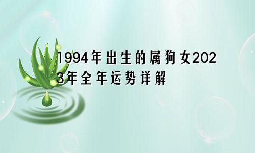 1994年出生的属狗女2023年全年运势详解
