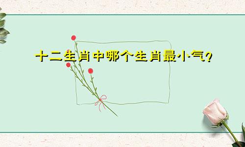 ​十二生肖中哪个生肖最小气？