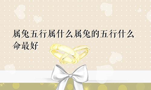 属兔五行属什么属兔的五行什么命最好