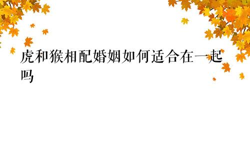 虎和猴相配婚姻如何适合在一起吗