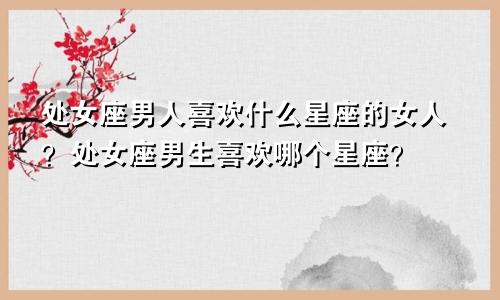 处女座男人喜欢什么星座的女人?处女座男生喜欢哪个星座?